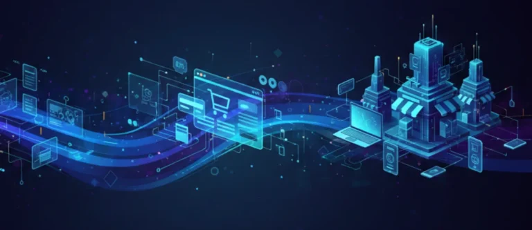 İzometrik e-ticaret ekranları ve dijital mağaza illüstrasyonu