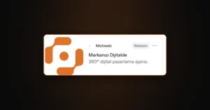 ChatGPT Ads reklam kartında Motiweb marka adı, Reklam etiketi, logo ve kısa açıklama
