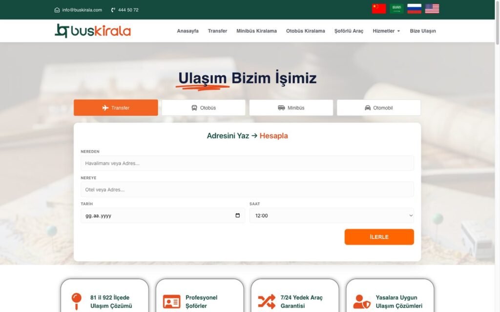 buskirala web sitesi ekran görüntüsü