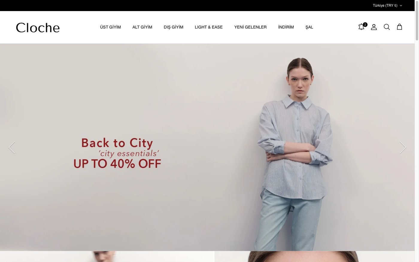 cloche.com web sitesi ekran görüntüsü
