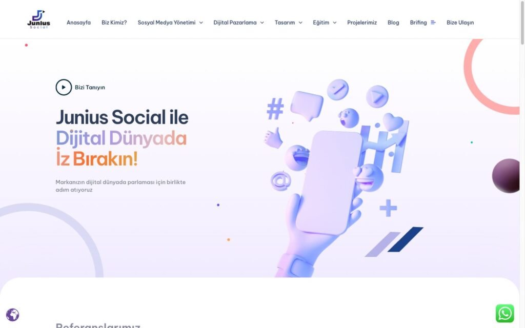 junius web sitesi ekran görüntüsü