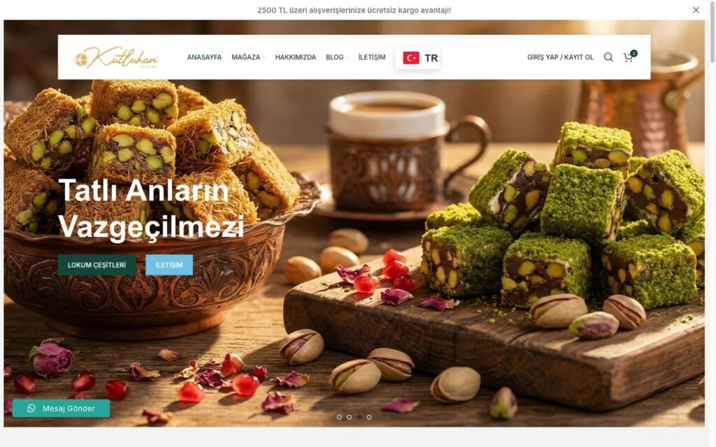 kutluhankuruyemis web sitesi ekran görüntüsü