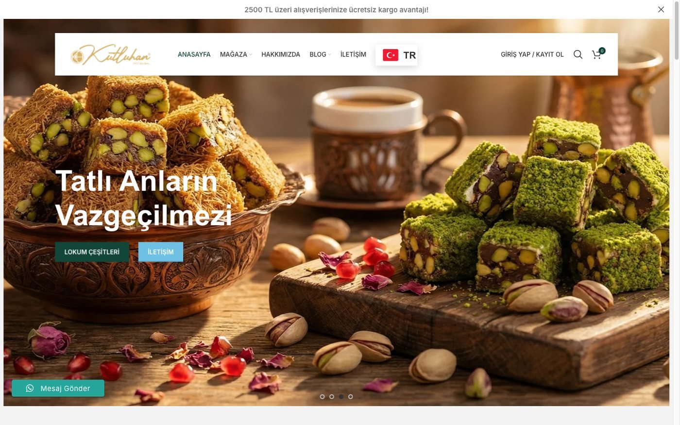 kutluhankuruyemis web sitesi ekran görüntüsü