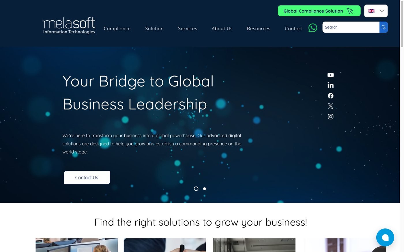 melasoft web sitesi ekran görüntüsü