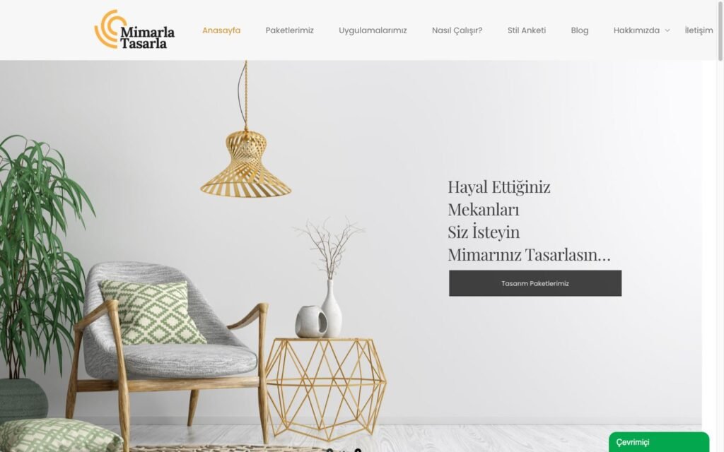 mimarlatasarla web sitesi ekran görüntüsü